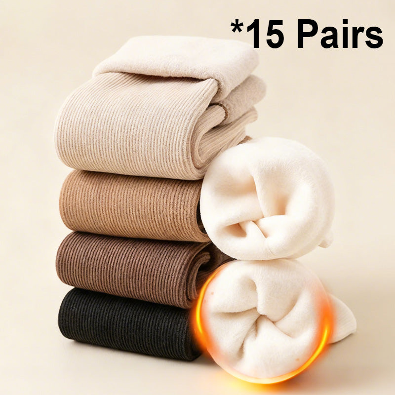 Women's Thickened Warm Solid Color Mid-Calf Socks(50% OFF)