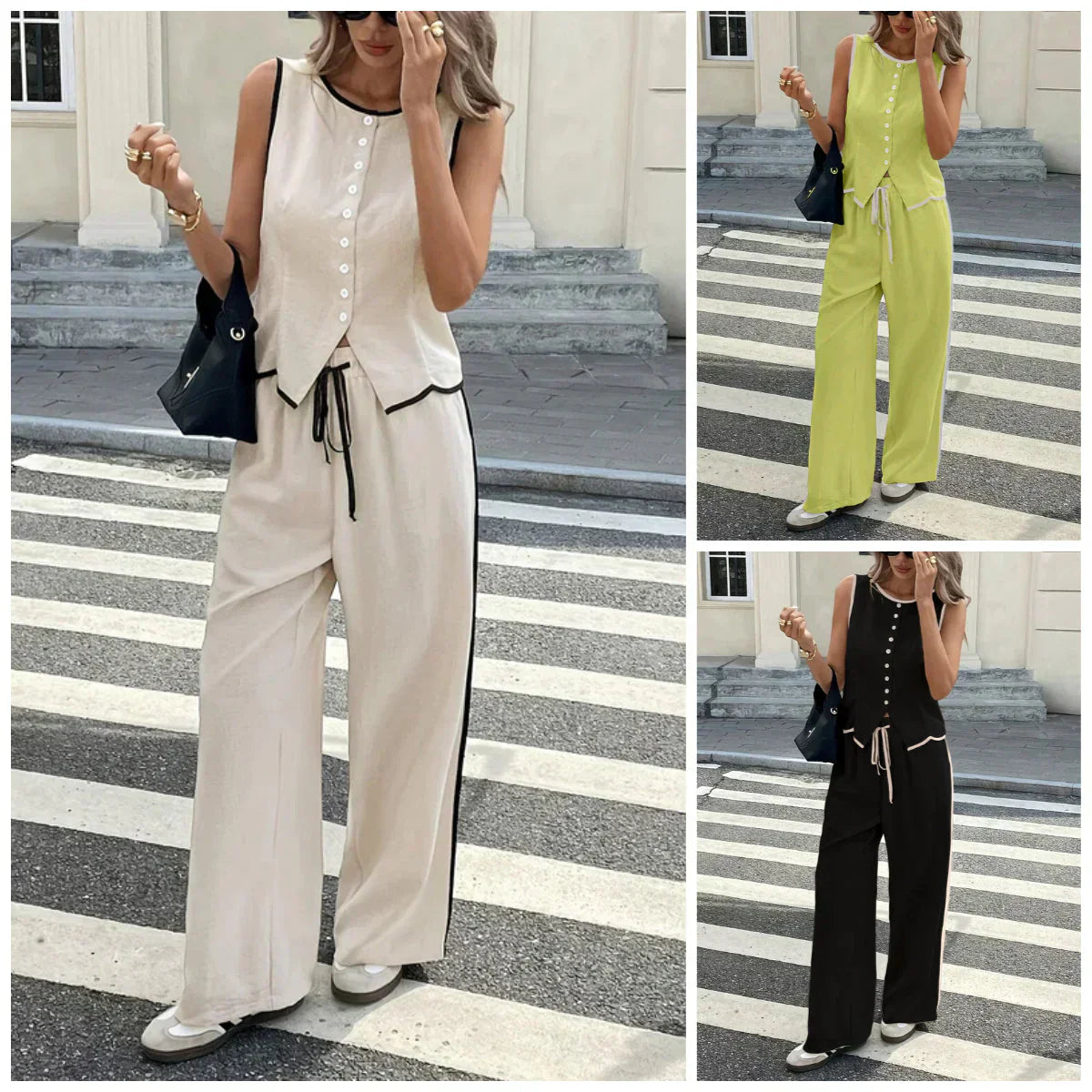 ☀️ Women's Sleeveless Tank & Pants Set