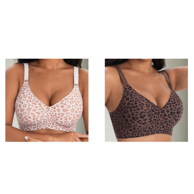 🐆Hot Sale 50% OFF👙Women's Leopard Print Wireless Push-Up Bra – Sexy, Comfortable, Shape-Enhancing Everyday Support