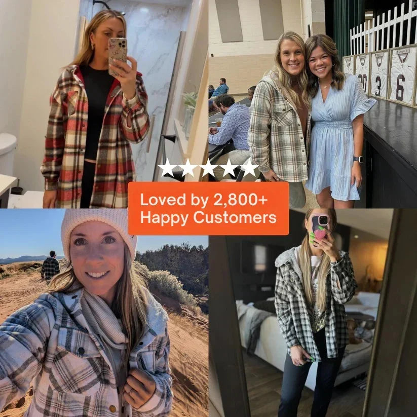 š Last Day Promotion-60% OFF š§„Womenās Classic Cozy Plaid Hooded Jacket