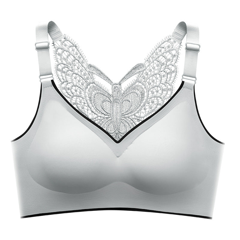 📢📢50% OFF !! ⏰Butterfly Embroidery Wirefree Bra – Wire-Free Lift & All-Day Support ✨