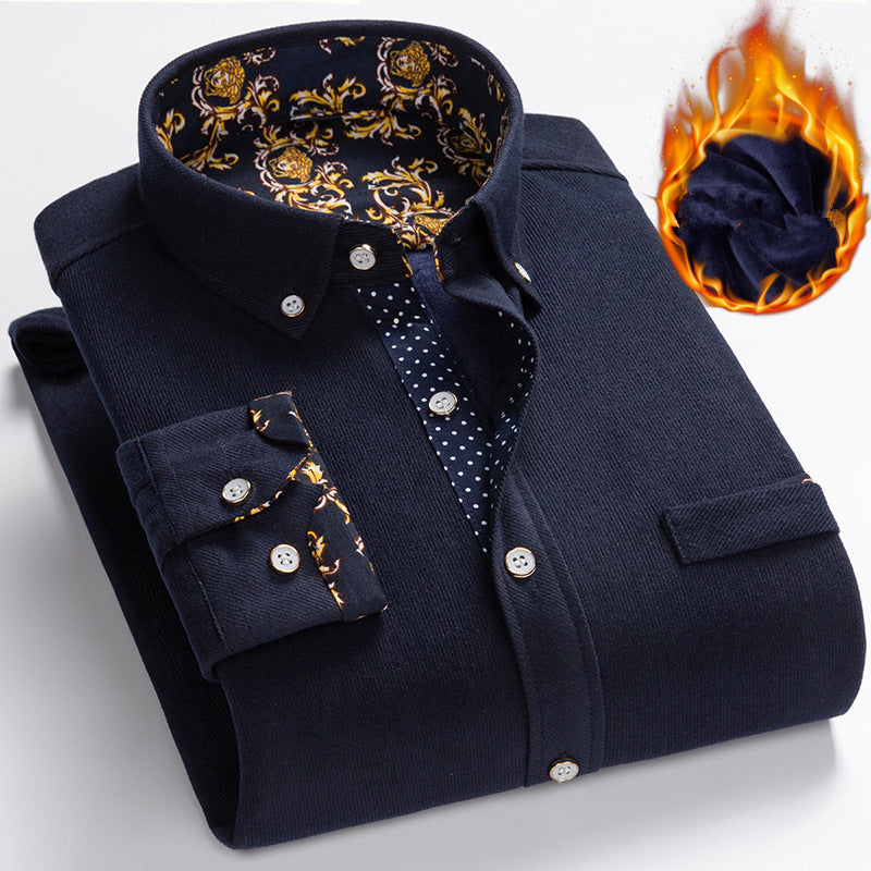 Black Friday Sale - 49% OFF💥Men's High Quality Corduroy Warm Winter Shirt Thick