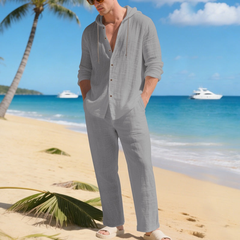 Breathable Linen Beachwear Outfit for Men