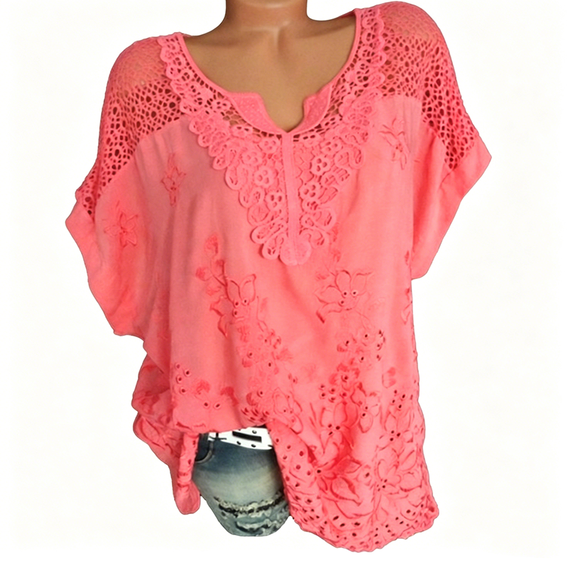 🥳2026 HOT SALE🥳💞50K+ SOLD!🌸👚 50% OFF! Elegant Lace V‑Neck Top – Floral embroidery, relaxed fit & ultra‑soft blend. Flatters every shape – perfect for coffee dates or garden parties! 🕊️✨