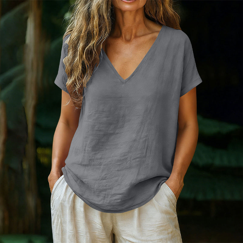 Women's Summer V-Neck T-Shirt
