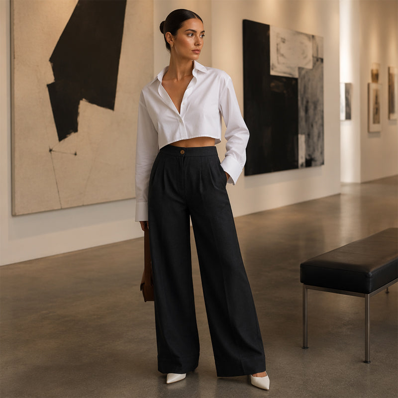 Must-Have๐ฅ๐ Lightweight Linen Blend Pants โ Easy Drape & Classic Straight Leg for Work or Weekend