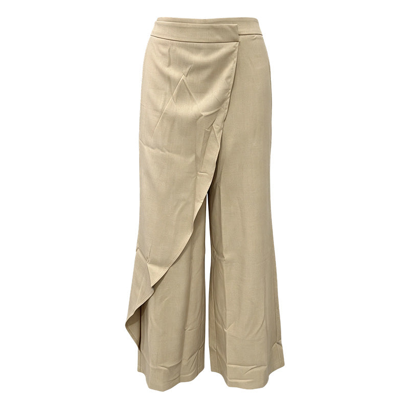 Women's High Waisted Asymmetric Wrap Suit Pants
