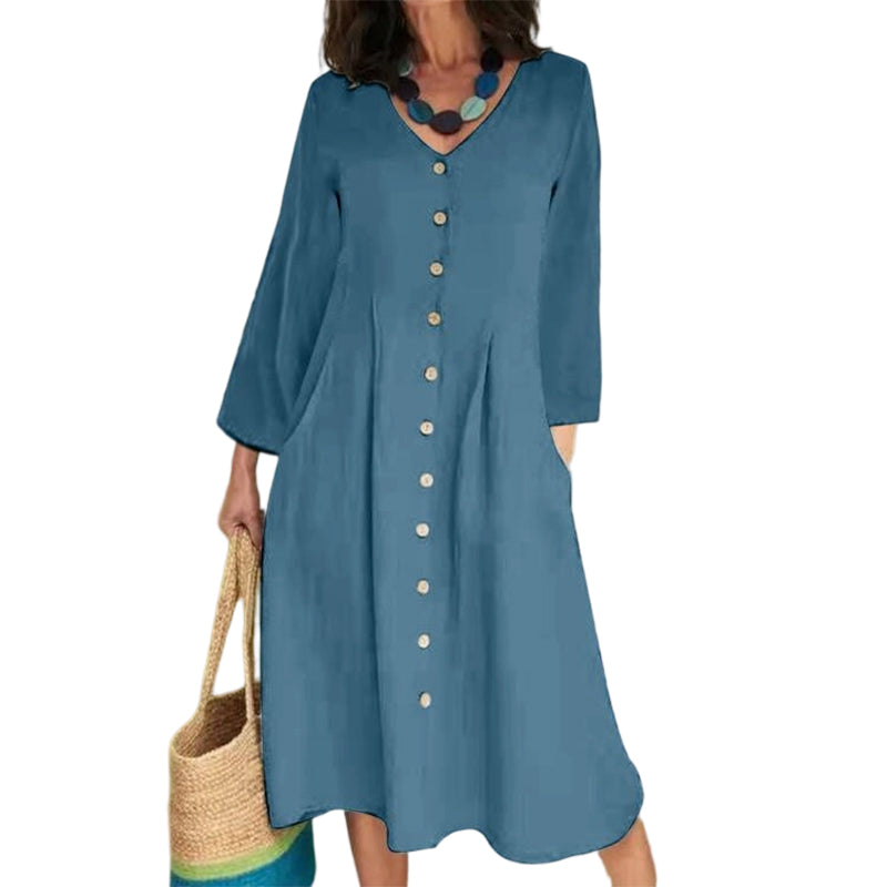 ✨New Arrivals: 50% Off-Women’s Casual V-Neck Dress with Pockets