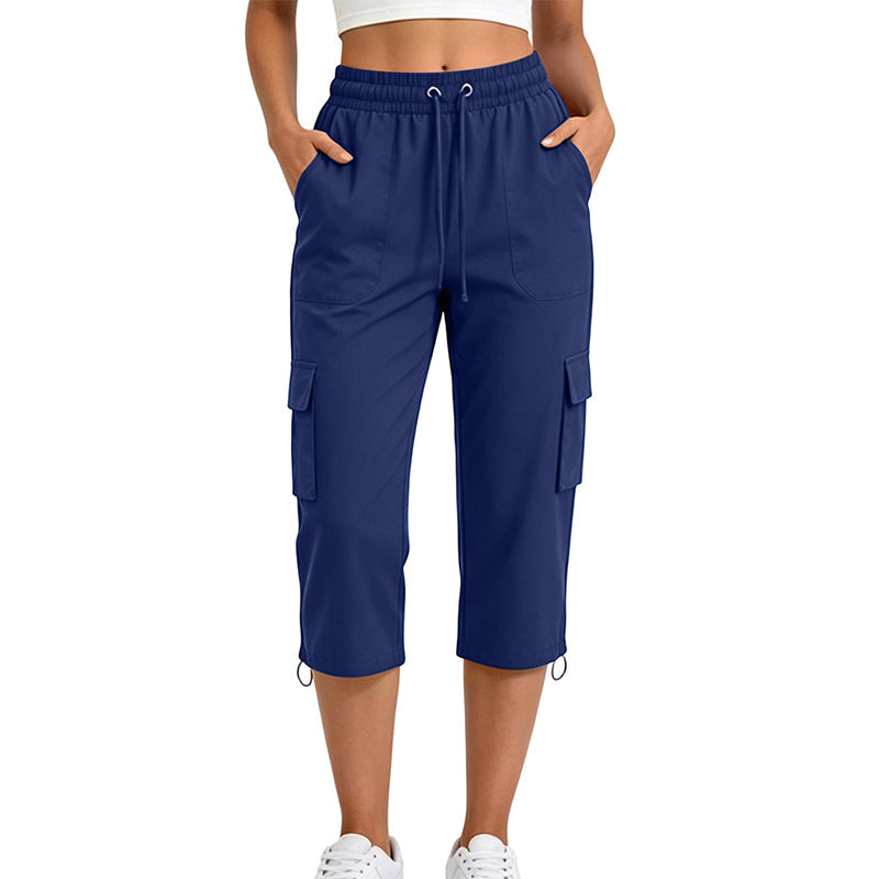 Women's Casual Cargo Capri Pants