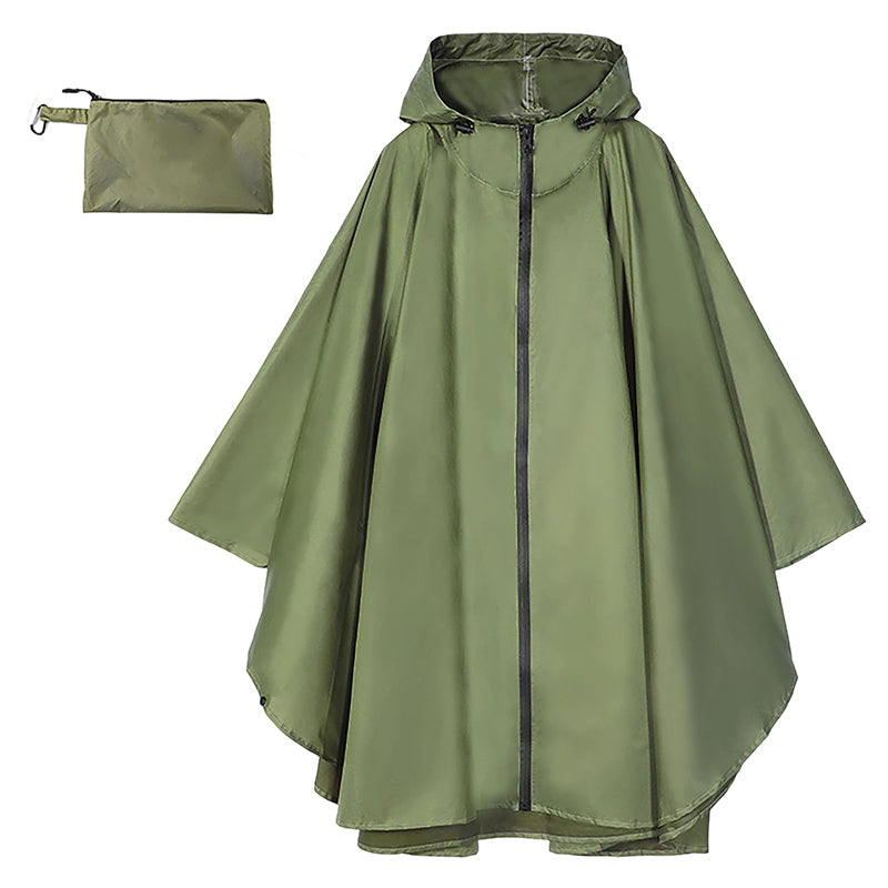 Unisex Waterproof Lightweight Hooded Rain Poncho