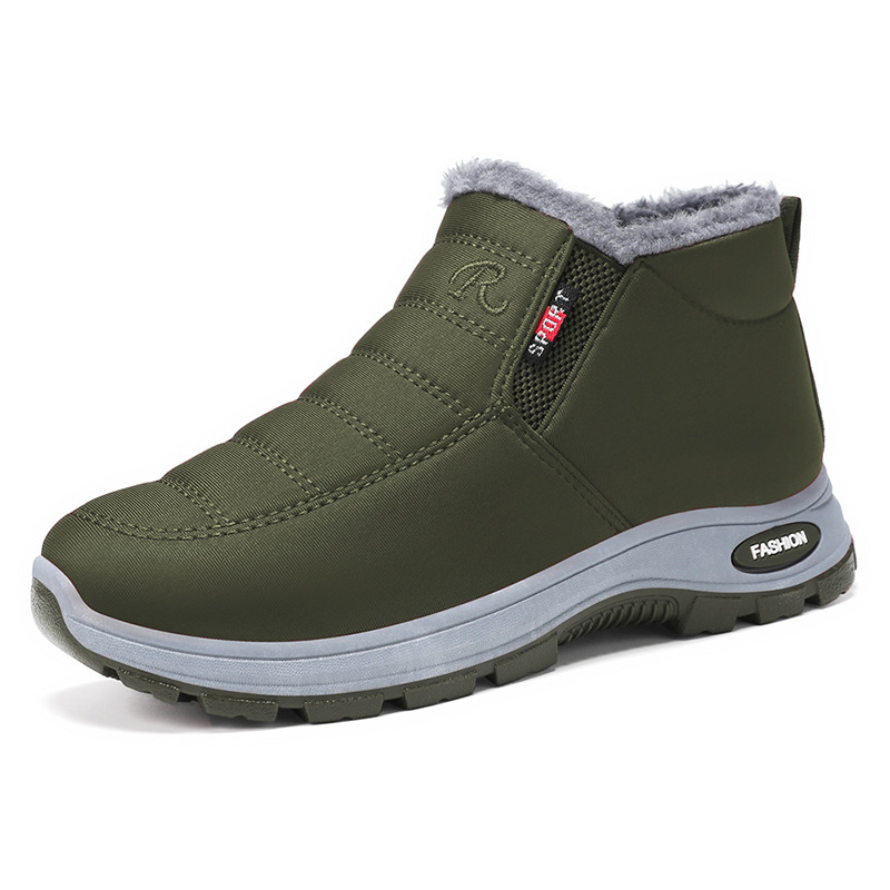 ❄️ Cold-Weather Comfort | Men's Warm Plush-Lined Slip-On Snow Boots