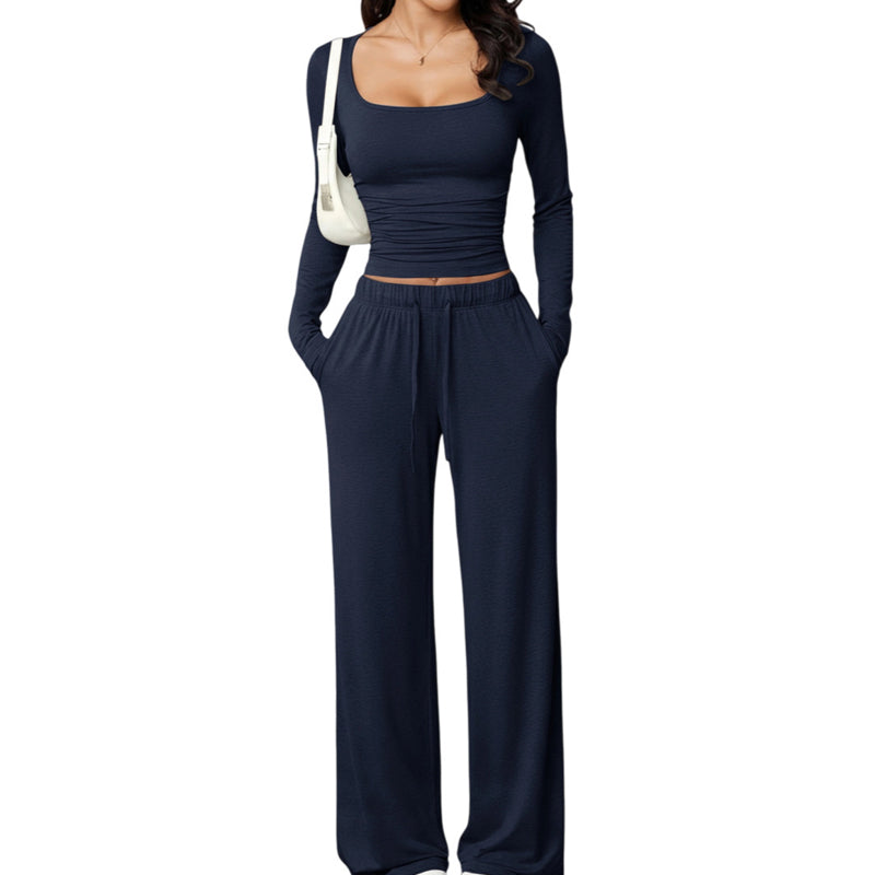 ๐โจWomen's Square-Neck Top & Wide-Leg Pants Setโจ๐๐ถ๐บ ๐ข๐ฏ๐บ 2 ๐ข๐ฏ๐ฅ ๐จ๐ฆ๐ต ๐ข๐ฏ ๐ฆ๐น๐ต๐ณ๐ข 8% ๐ฅ๐ช๐ด๐ค๐ฐ๐ถ๐ฏ๐ต