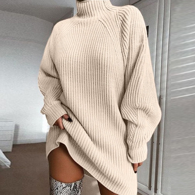 🍂Autumn Hot Sale 60% OFF🔥Women's Cozy Turtleneck Knit Sweater Dress
