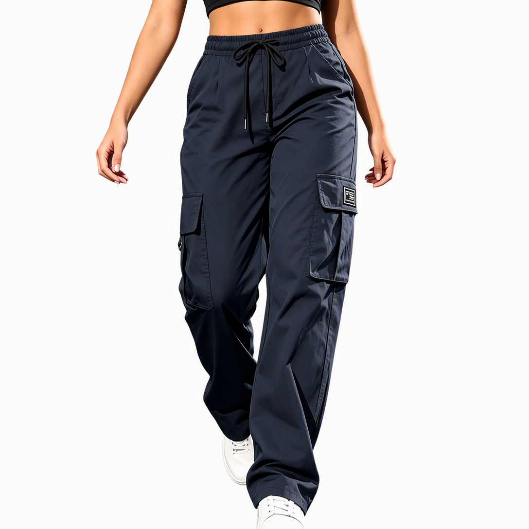 ๐ Roomy Pockets, Easy-Moving Fit | Women's Drawstring Cargo Pants