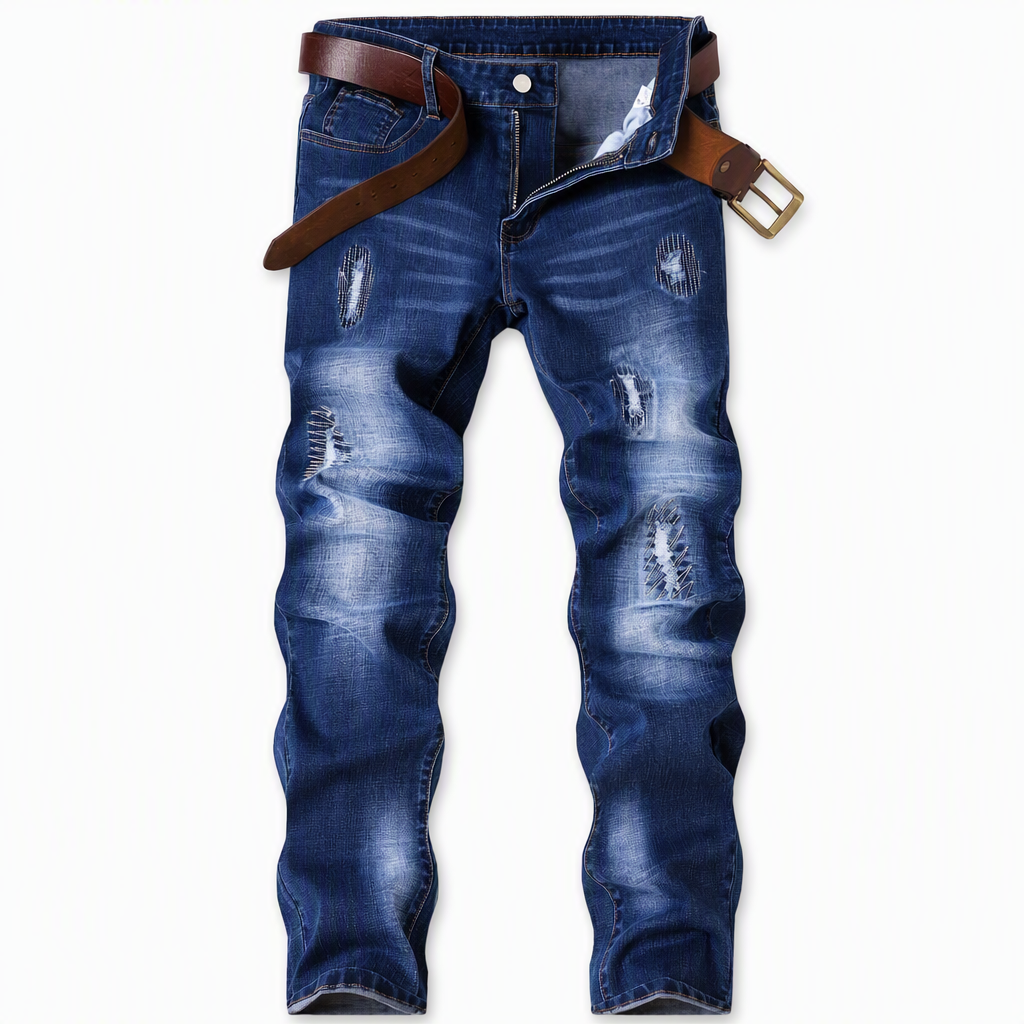 ๐ Stretch Comfort, Sharp Slim Fit | Men's Ripped Denim Jeans