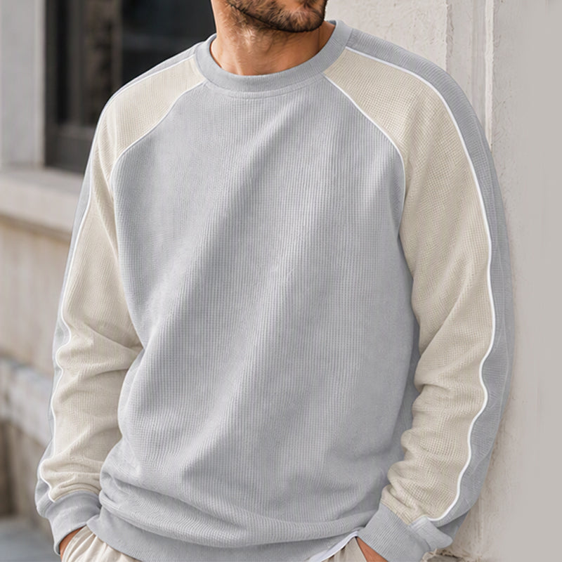 Men's Color-Block Loose-Fit Sweatshirt