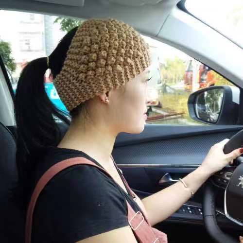 Women Winter Warm Knitted Ear Warmer Headband Wide Floral Hair Accessory