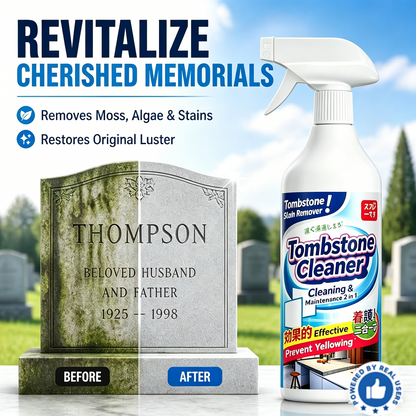🔥Graveyard Moss Cleaner-Multi-functional stain remover spray-professionally removes moss and dirt from tombstones, stone cleaner