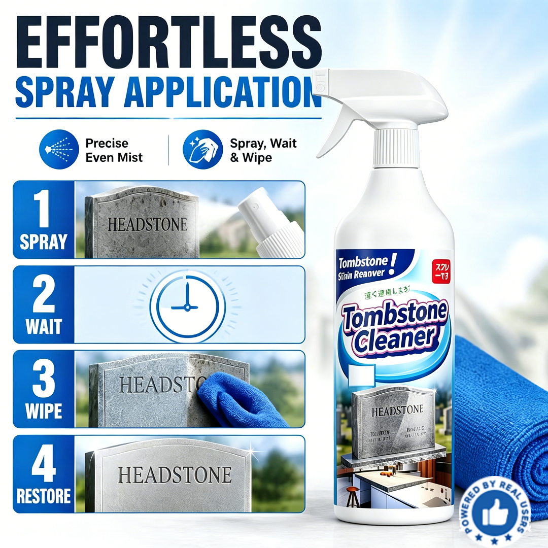 🔥Graveyard Moss Cleaner-Multi-functional stain remover spray-professionally removes moss and dirt from tombstones, stone cleaner