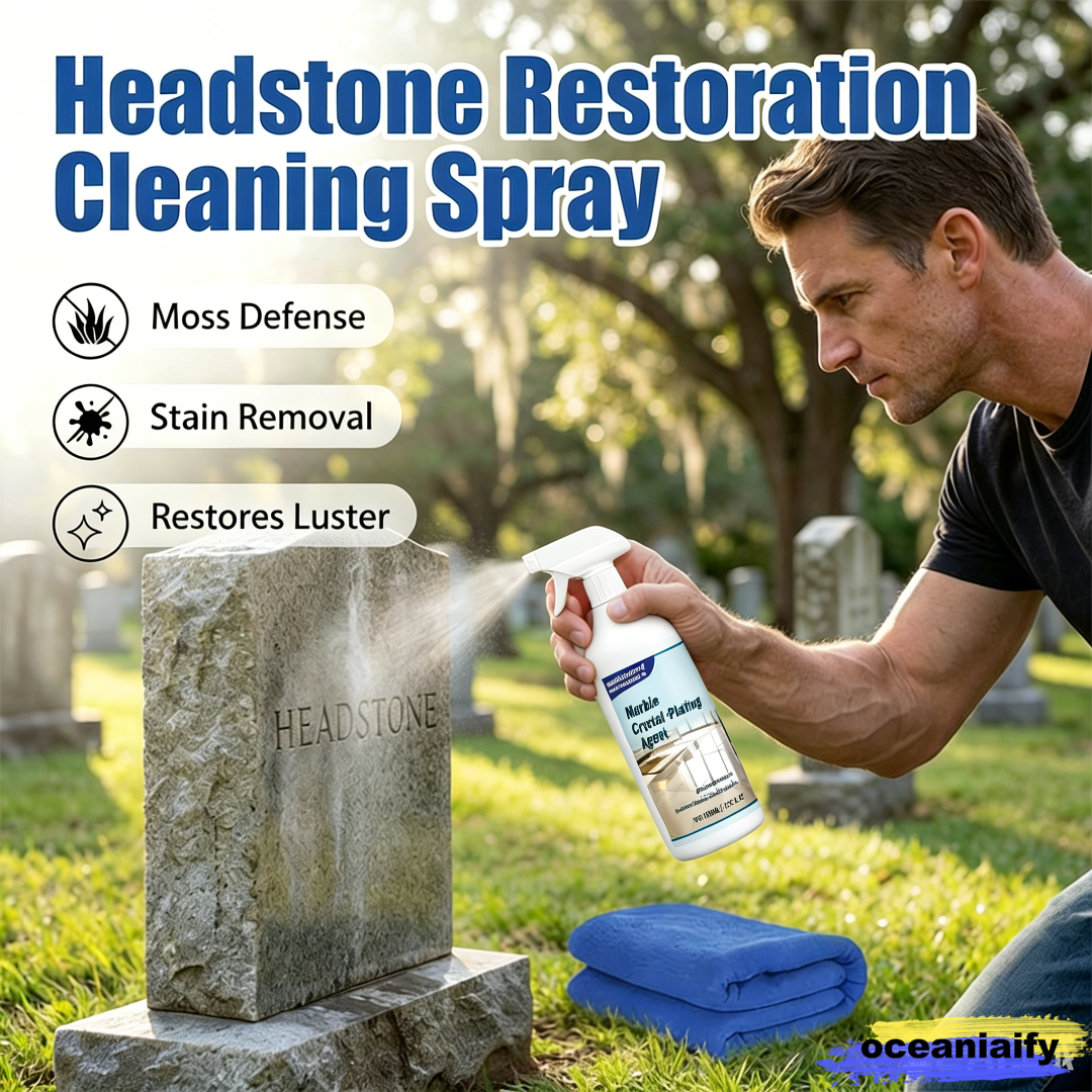 🔥Graveyard Moss Cleaner-Multi-functional stain remover spray-professionally removes moss and dirt from tombstones, stone cleaner