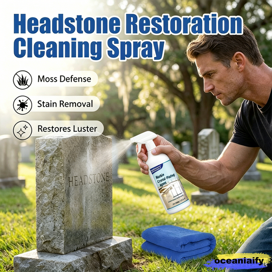 🔥Graveyard Moss Cleaner-Multi-functional stain remover spray-professionally removes moss and dirt from tombstones, stone cleaner