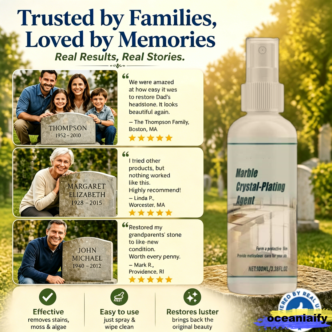 🔥Graveyard Moss Cleaner-Multi-functional stain remover spray-professionally removes moss and dirt from tombstones, stone cleaner