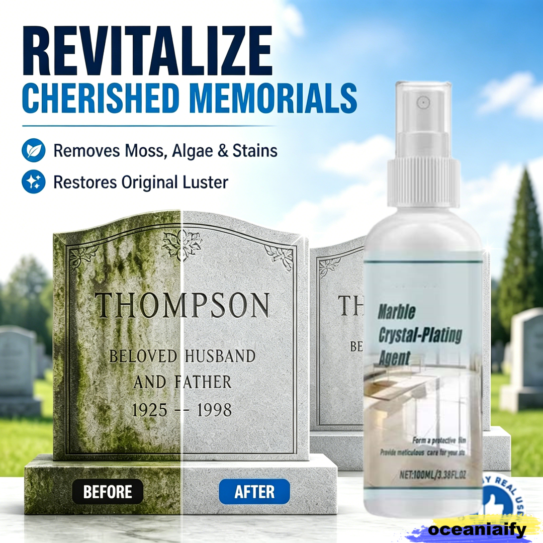 🔥Graveyard Moss Cleaner-Multi-functional stain remover spray-professionally removes moss and dirt from tombstones, stone cleaner