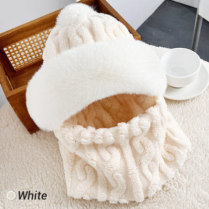🔥🎅Christmas Hot Sale✨🎁55% OFF!!!⚡Women's Winter Warm Windproof Plush Scarf Hat❄️✨