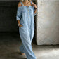 Limited-time offer-Loose Fit Wide-Leg Overall Jumpsuit with Pockets