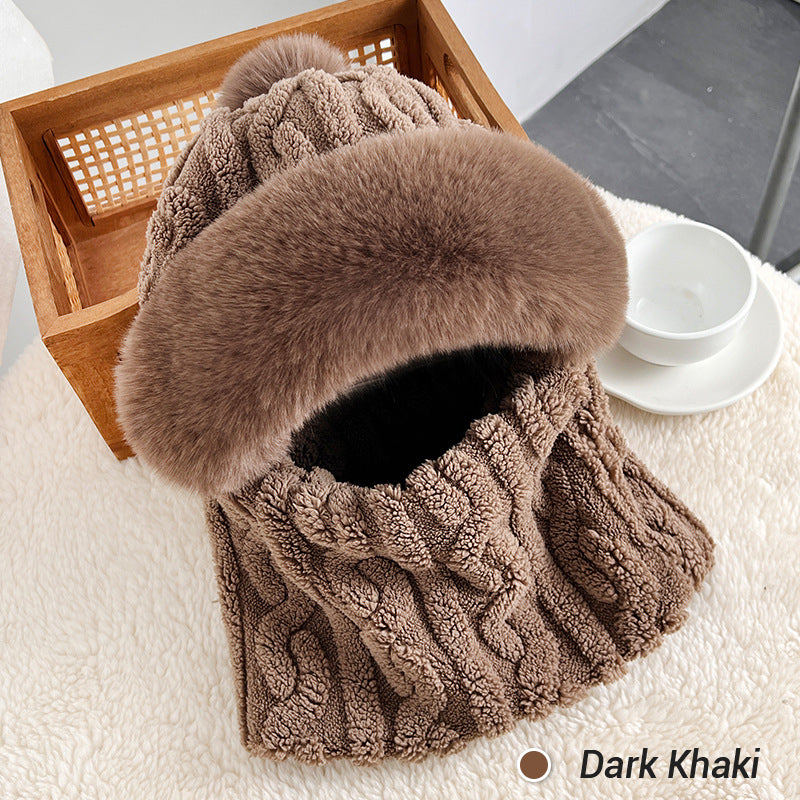 🔥🎅Christmas Hot Sale✨🎁55% OFF!!!⚡Women's Winter Warm Windproof Plush Scarf Hat❄️✨