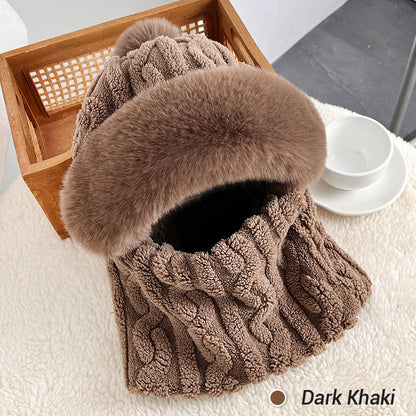 🔥🎅Christmas Hot Sale✨🎁55% OFF!!!⚡Women's Winter Warm Windproof Plush Scarf Hat❄️✨