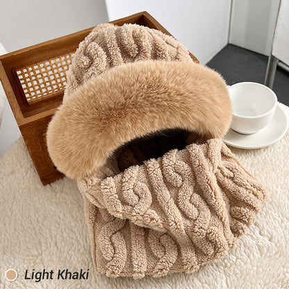 🔥🎅Christmas Hot Sale✨🎁55% OFF!!!⚡Women's Winter Warm Windproof Plush Scarf Hat❄️✨