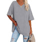 Women's Casual Loose V-neck T-shirt