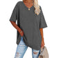 Women's Casual Loose V-neck T-shirt