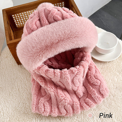 🔥🎅Christmas Hot Sale✨🎁55% OFF!!!⚡Women's Winter Warm Windproof Plush Scarf Hat❄️✨