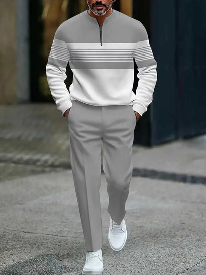 🔥🧵 Men's Graphic Print Pullover & Pants Set – Bold streetwear style. Ultimate comfort for lounging or errands👖