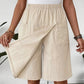 Women's Casual Elastic Waist Wrap Skort