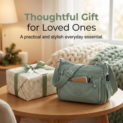 ⌛Limited-Time Offer-Lightweight Multi-Pocket Nylon Crossbody Bag – Lightweight, Water-Resistant & Perfect For Everyday Adventures 👜