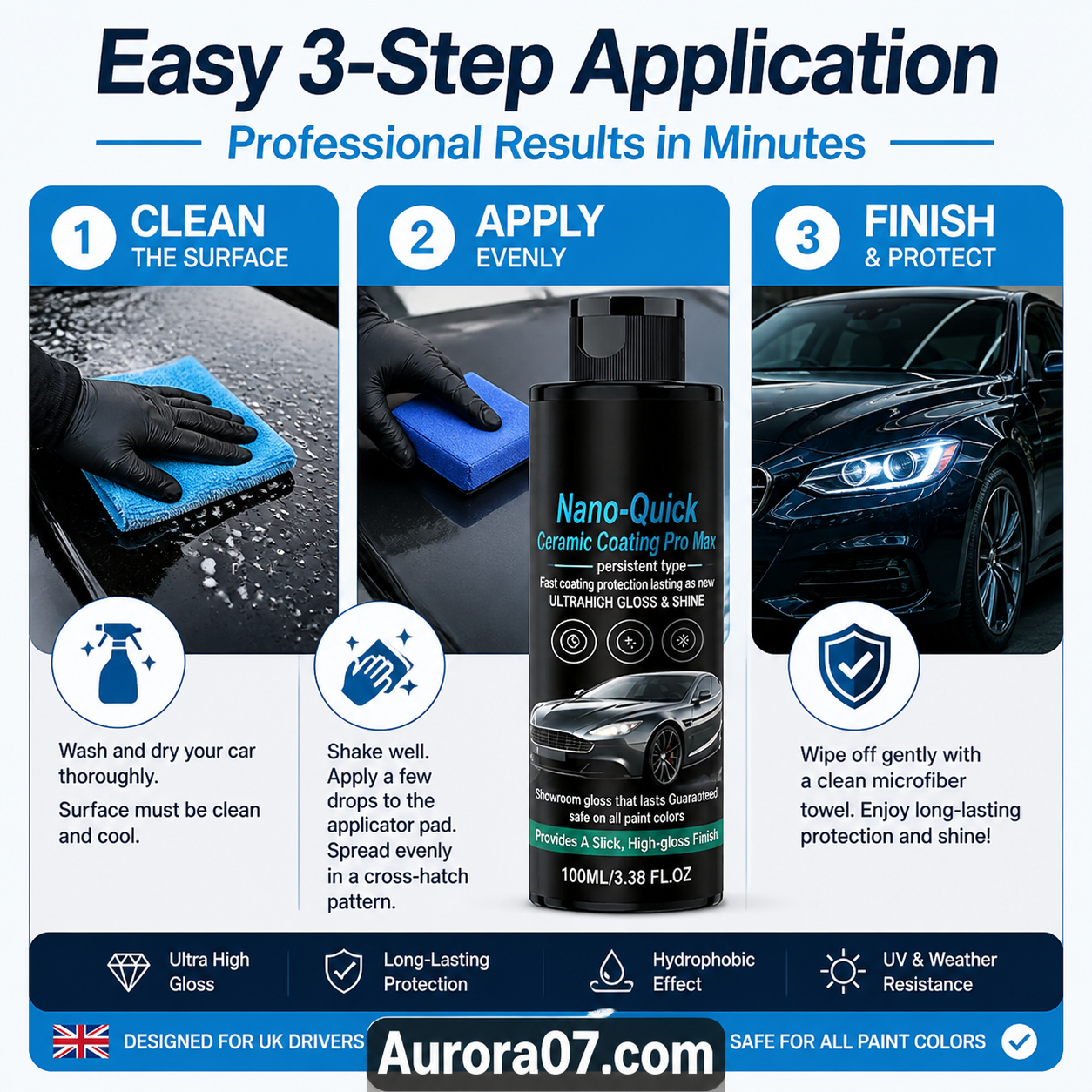 💐50% OFF! High-Gloss Nano Ceramic Spray – Mirror Shine & Long-Lasting Protection ✨🚗【Limited Offer】