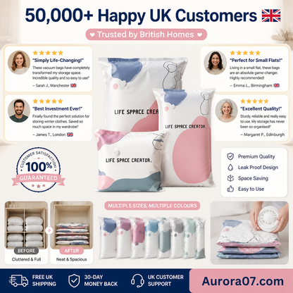 ⏰⌛Buy 5 Get 5 Free🧳No‑Pump Vacuum Storage Bags – Press & Seal, No Pump Needed. Saves 80% Space, Keeps Clothes Dry & Dust‑Free