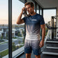 🌈 LIMITED-TIME 50% OFF! 👕 Men's Gradient Color 2-Piece Set – T-Shirt & Shorts, Breathable, Relaxed Fit 🩳