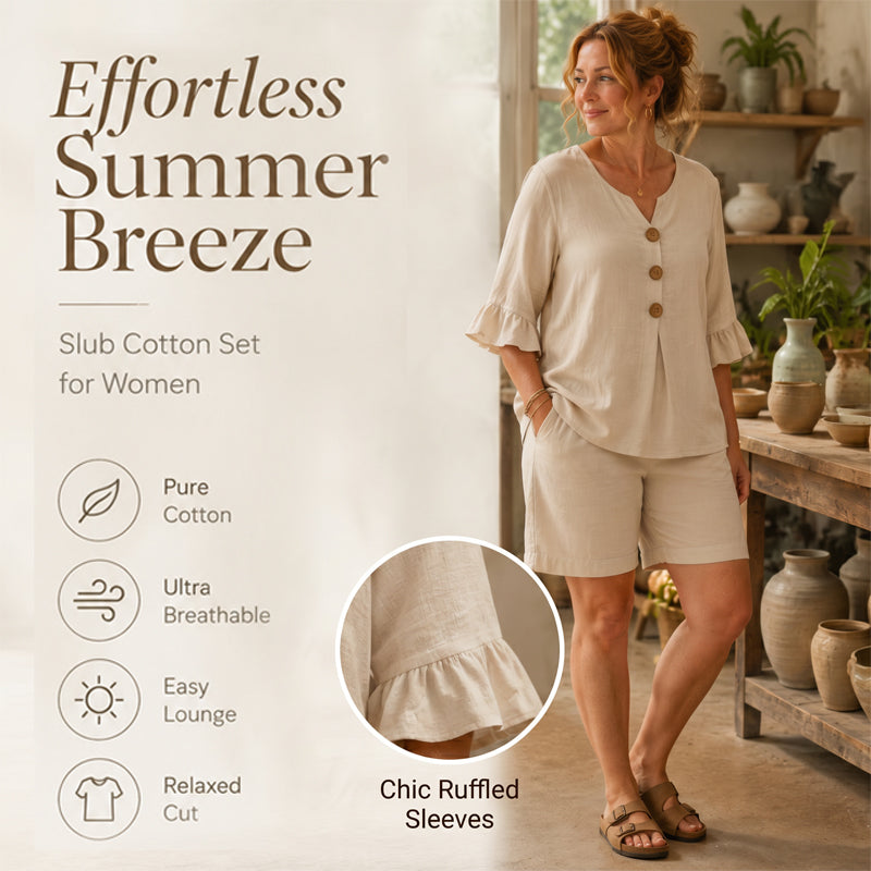 🔥Women's Casual Cotton Blend 2-Piece Set