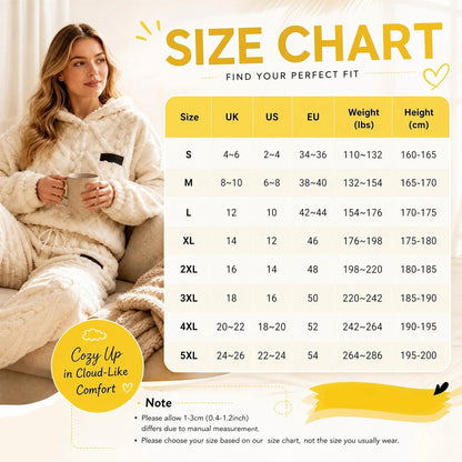 Embossed Geometric Plush Set – Warm embossed plush matching set, trendy & cozy for cold days🍂👚