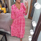 💥🔥Last Day Sale 49%🔥💐✨Bohemian casual print V-neck waist wrap long dress