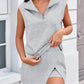 Women’s 2-Piece Tennis Skort Set – Sleeveless Half-Zip Top & Athletic Skirt Outfit | Casual Summer Activewear