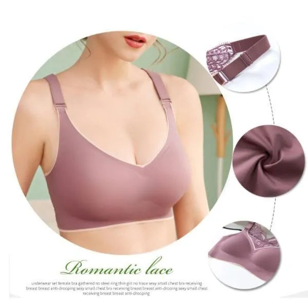 📢📢50% OFF !! ⏰Butterfly Embroidery Wirefree Bra – Wire-Free Lift & All-Day Support ✨