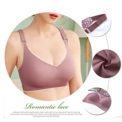 📢📢50% OFF !! ⏰Butterfly Embroidery Wirefree Bra – Wire-Free Lift & All-Day Support ✨