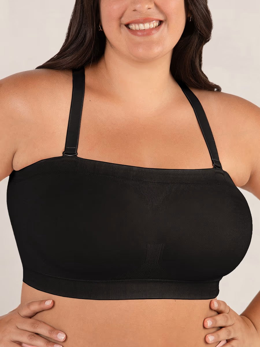 ⛱️Last Day Special Price $19.99!!🤩🔥Convertible Strapless Bandeau Bra with Wireless Comfort, Anti-Slip Grip & Removable Straps