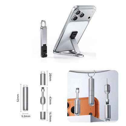 Mini Aluminum Phone Stand Keychain Foldable Desktop Holder