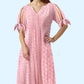 💃Women's Elegant V-Neck Hollow-Out Solid Dress